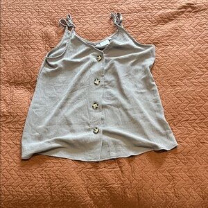 Gray Button-Down Women's Blouse